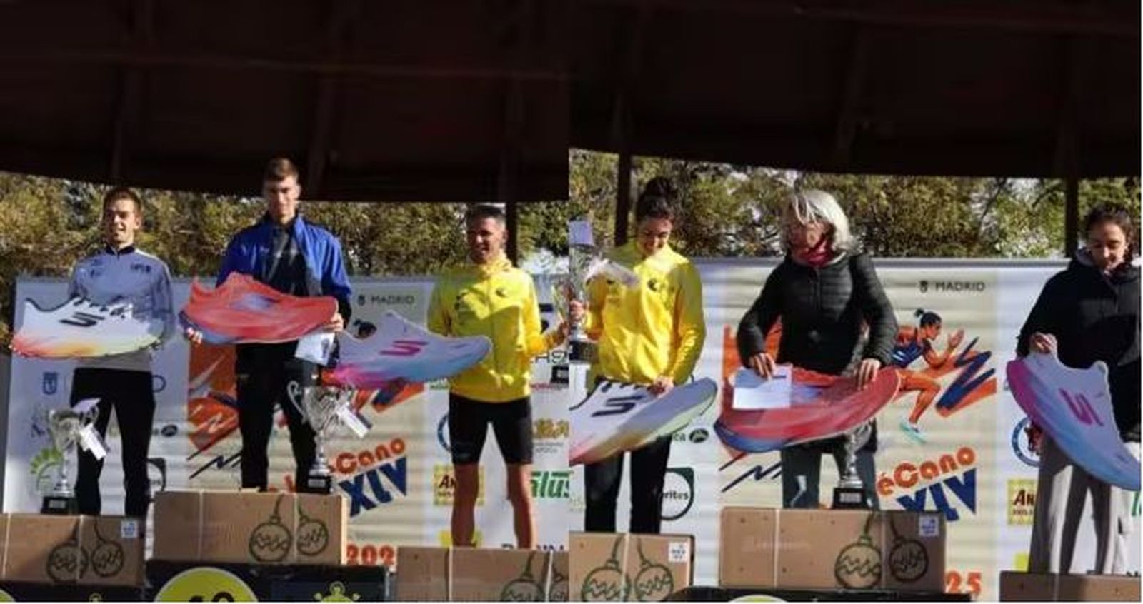 Podios masculino y femenino del Trofeo José Cano-Canillejas