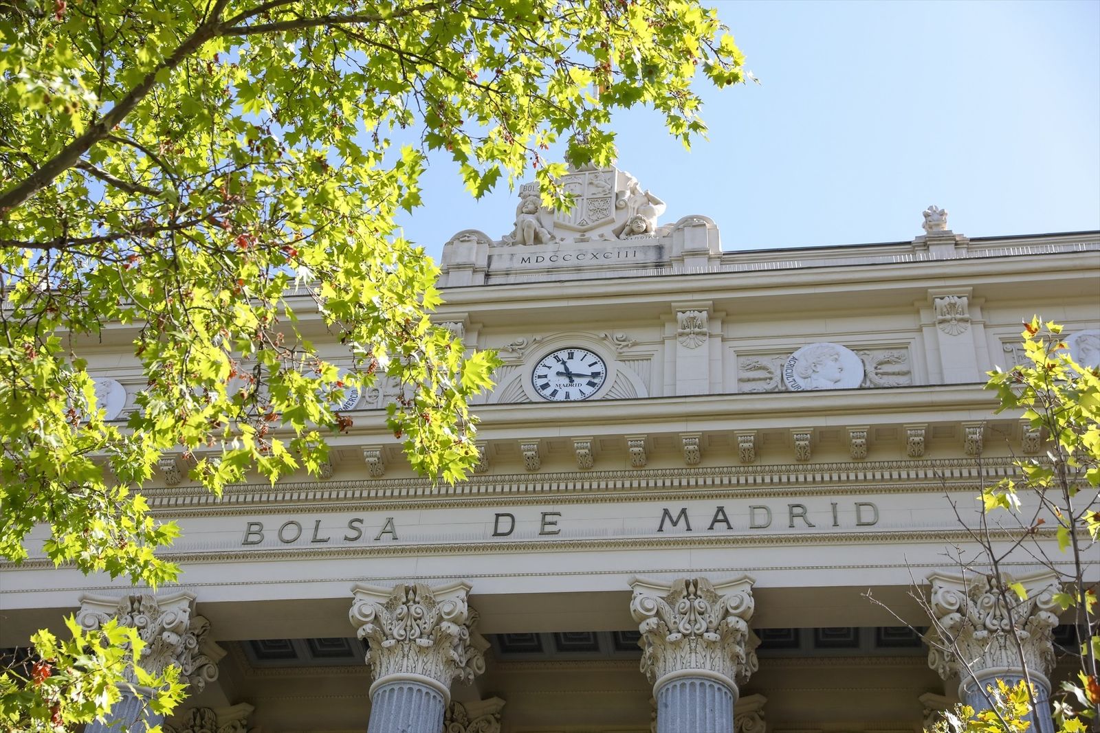 Exterior del Palacio de la Bolsa de Madrid