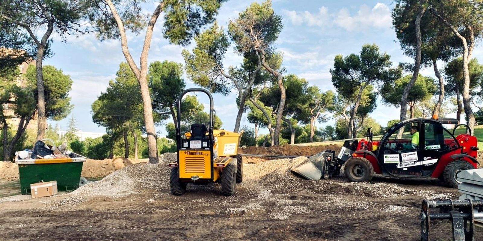 Obras en el  Pinar del Rey, en Hortaleza