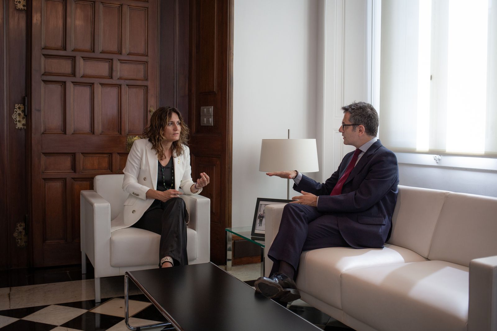 Reunión entre Félix Bolaños y Laura Vilagrà