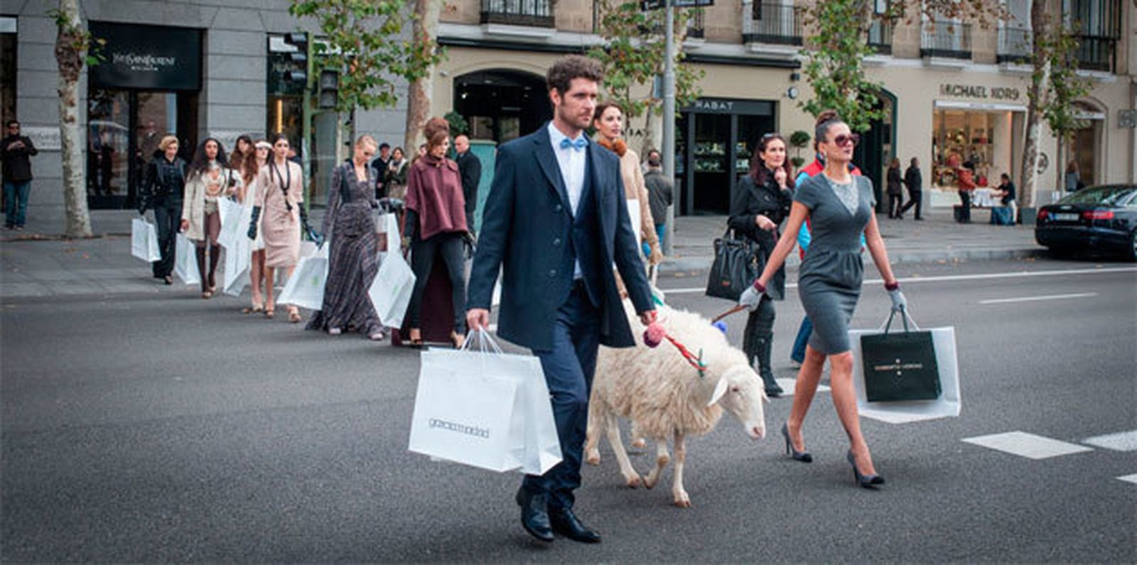 Ovejas "british" en pleno centro de Madrid