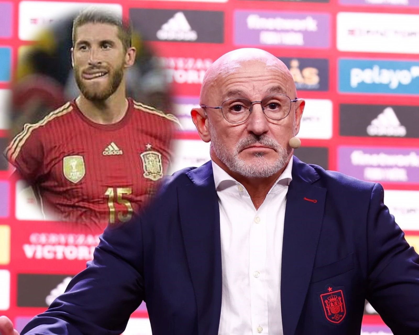 Sergio Ramos y Luis de la Fuente