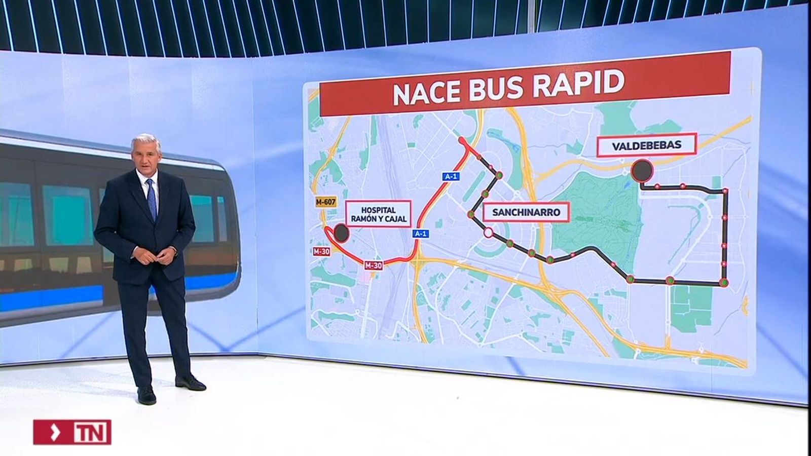 El bus rapid de Valdebebas