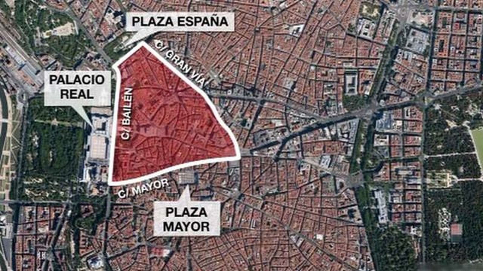La zona de Ópera, blindada al tráfico desde para los no residentes