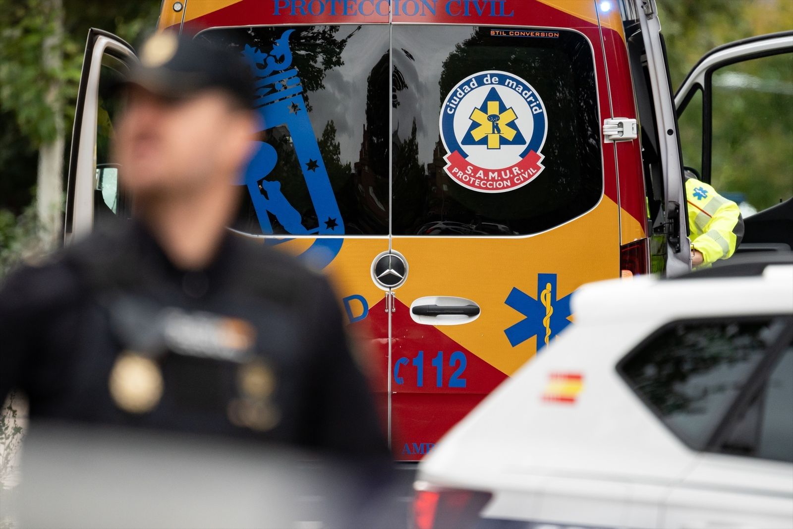 Una ambulancia del SAMUR Protección Civil