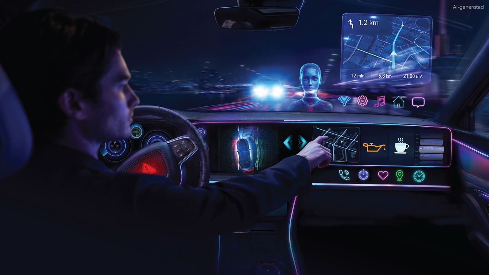 El peligro de las pantallas táctiles en los coches