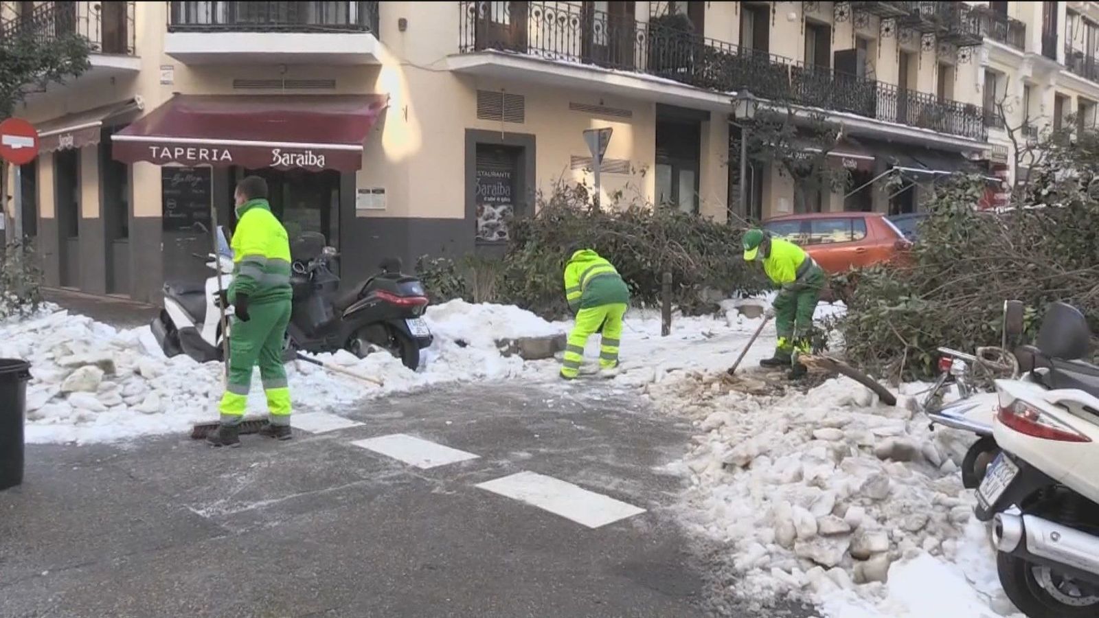 La arboleda de la calle Fuencarral, la zona más afectada por el paso de Filomena