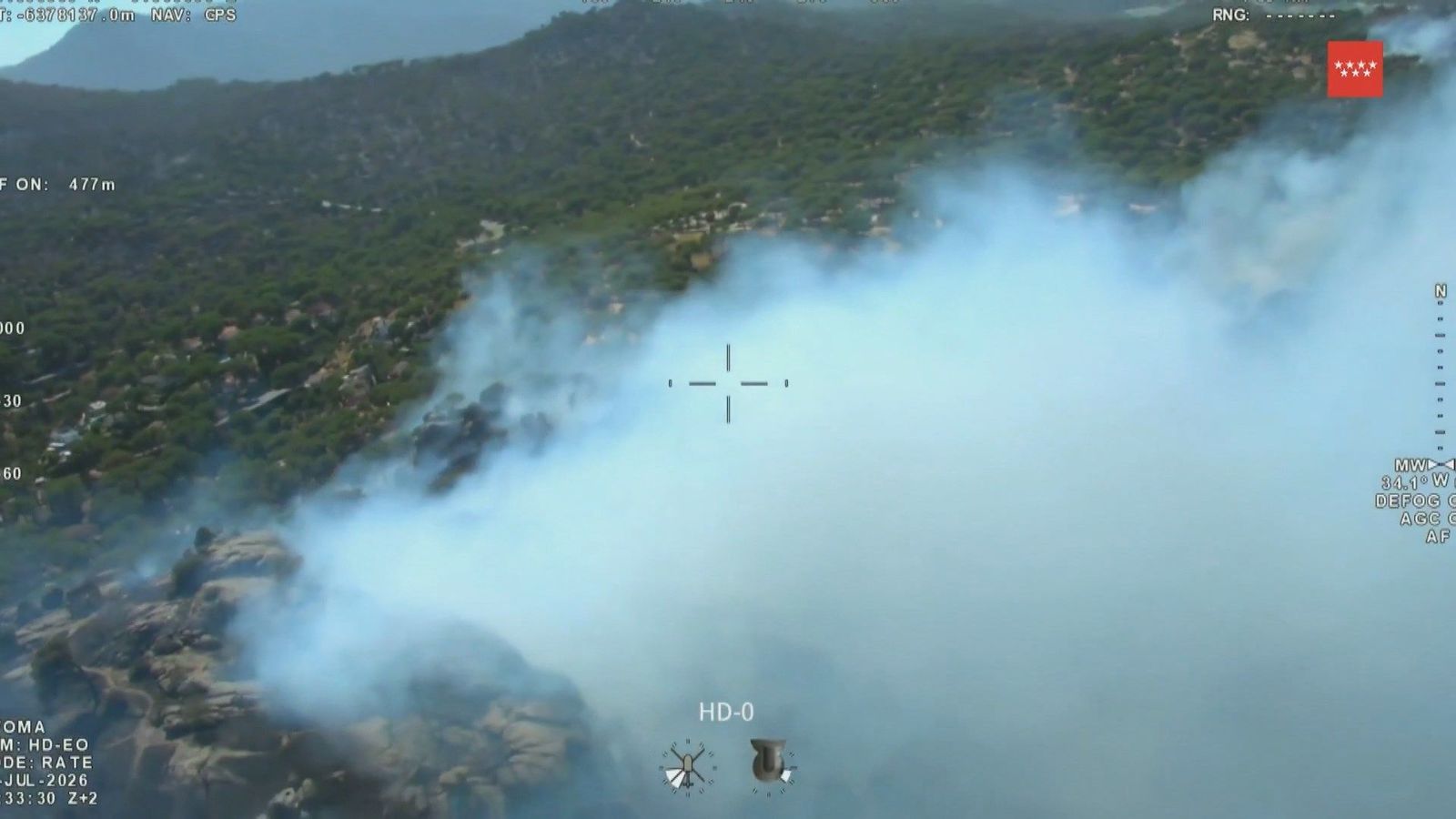 Estabilizadas las reproducciones del incendio en la zona del embalse de San Juan
