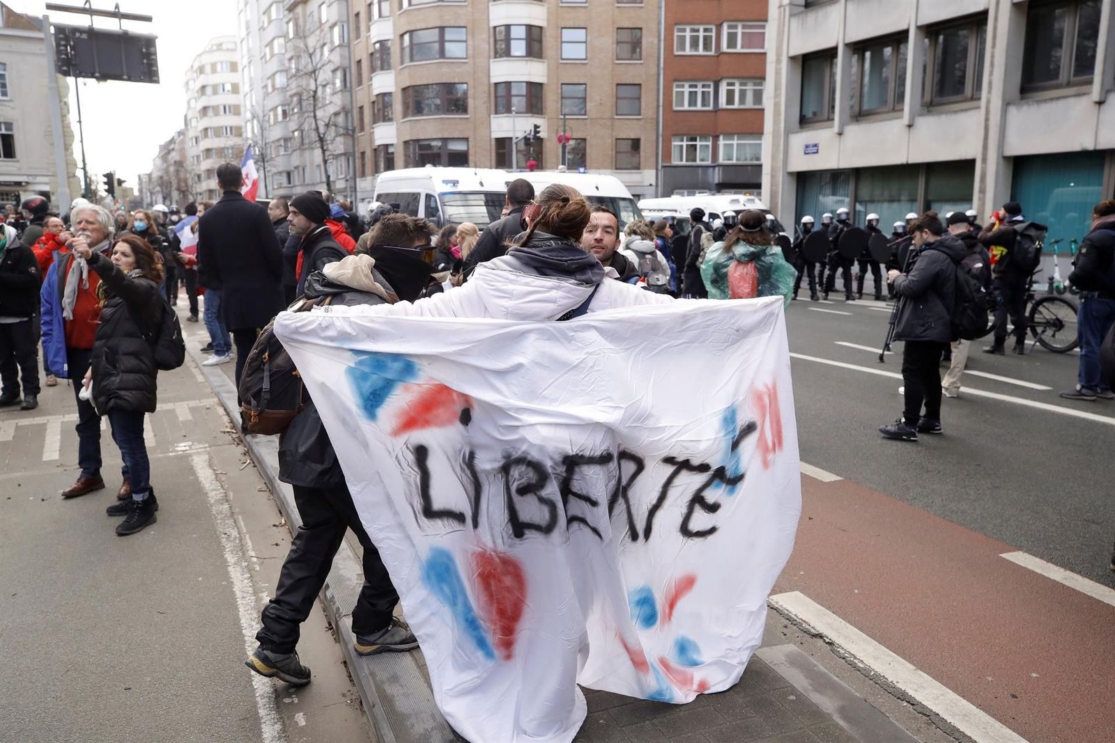 El convoy antivacunas fracasa en su intento de tomar Bruselas