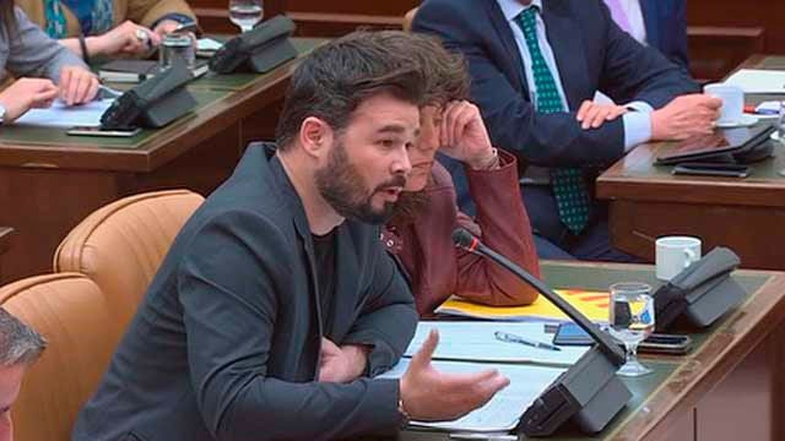 PP, PSOE, Cs y PDeCAT se distancian del tono de Rufián con Fernández Díaz