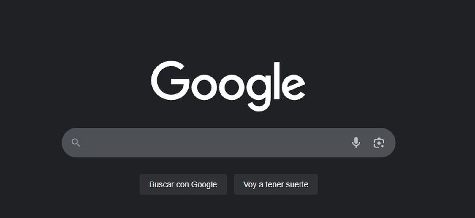 Página de inicio de Google
