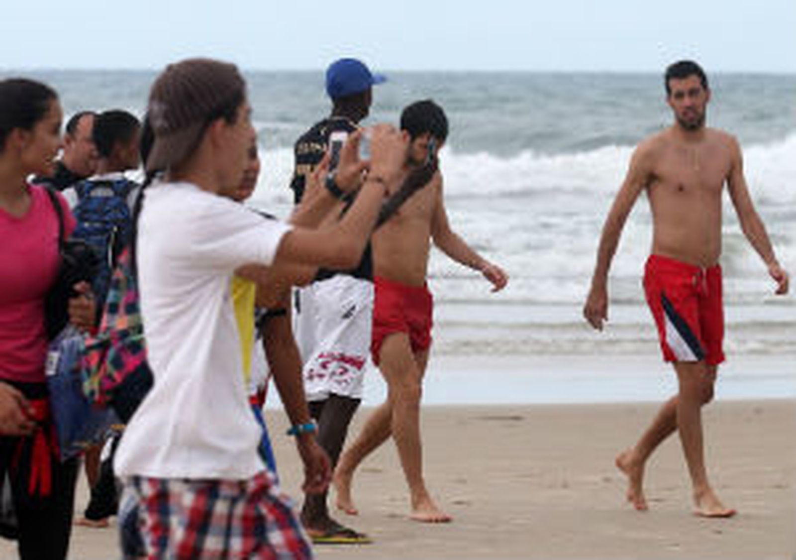 Selección española, en la playa