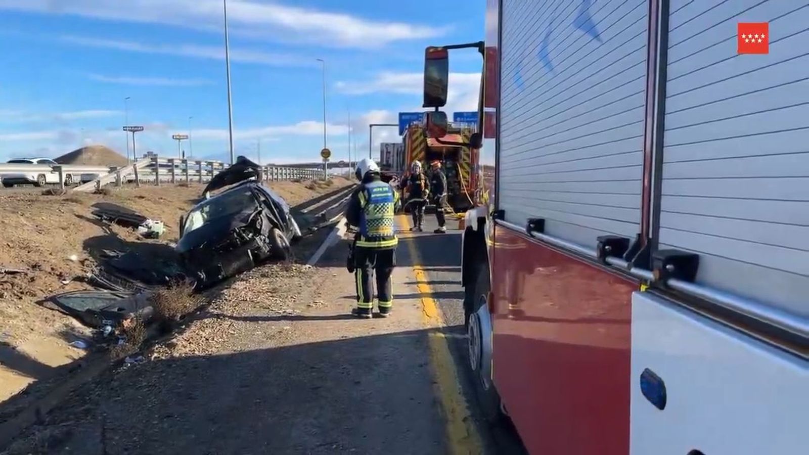Accidente en la A-5.
