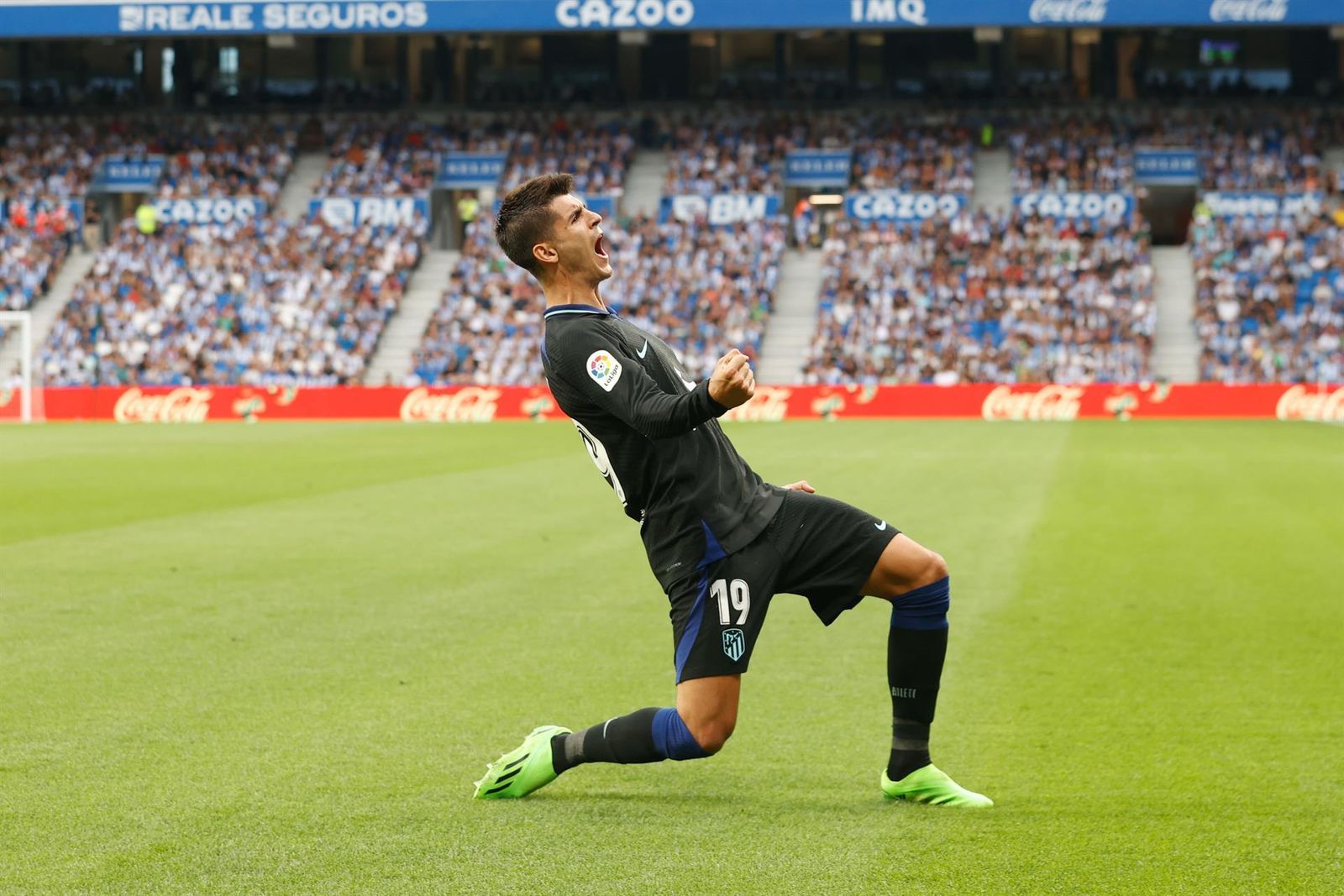 Álvaro Morata celebra su gol
