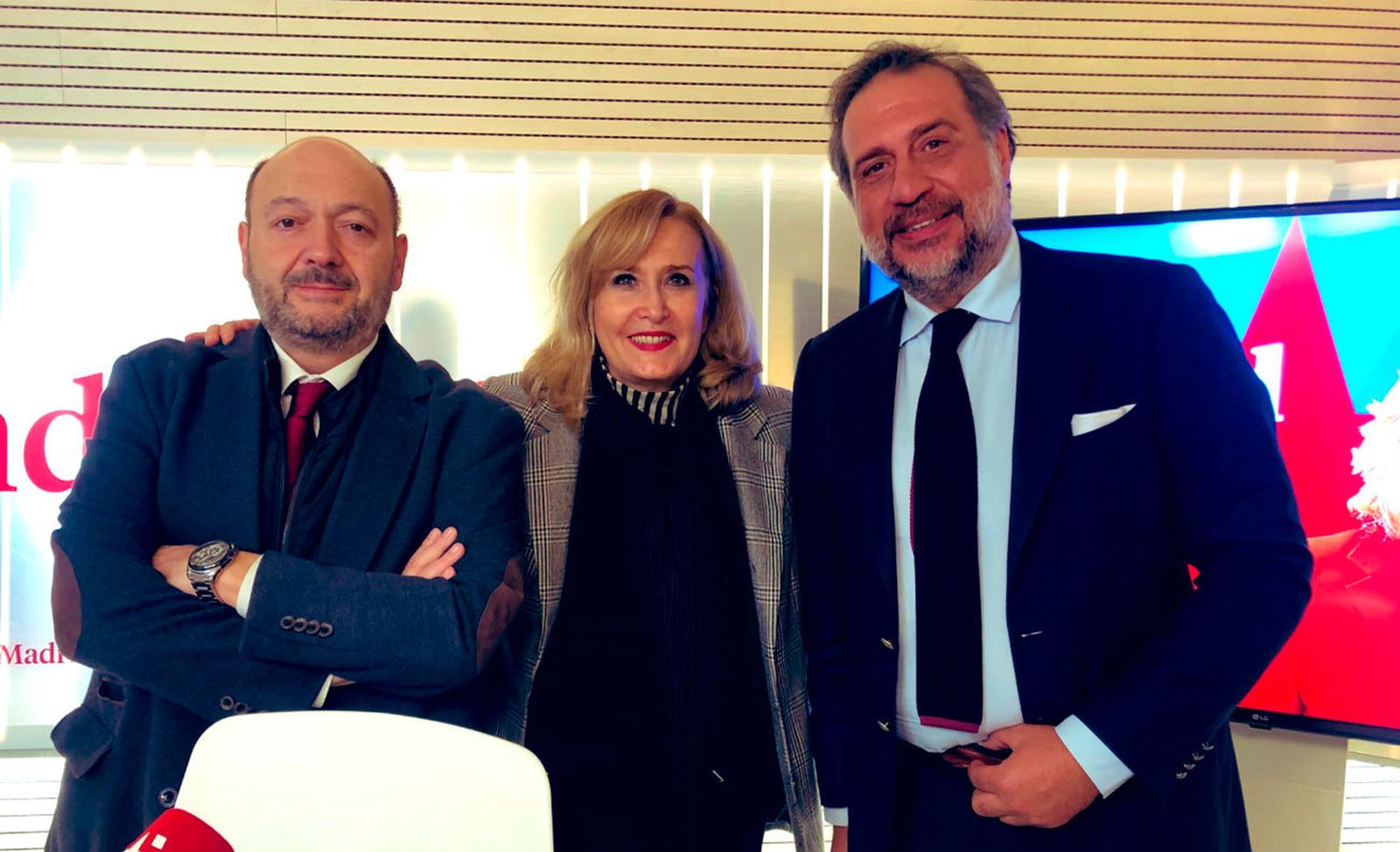 Angel Asensio (i), Nueves Herrero (c) y Constantino Mediavilla (d)