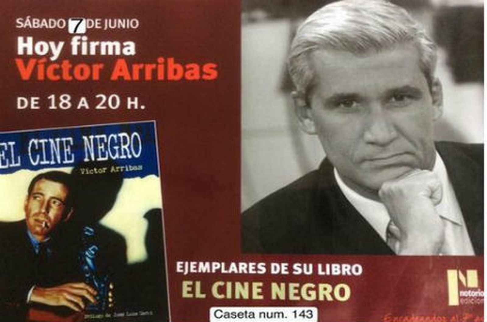 Víctor Arribas firmará ejemplares de su libro