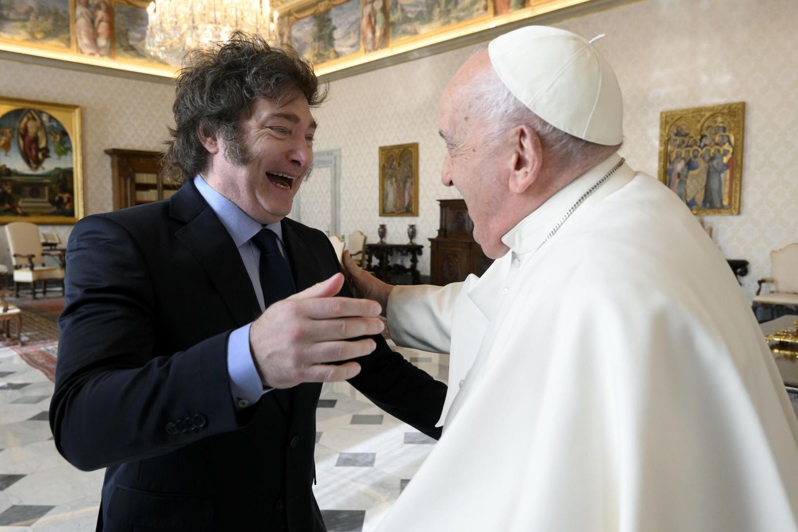 Milei con el papa Francisco