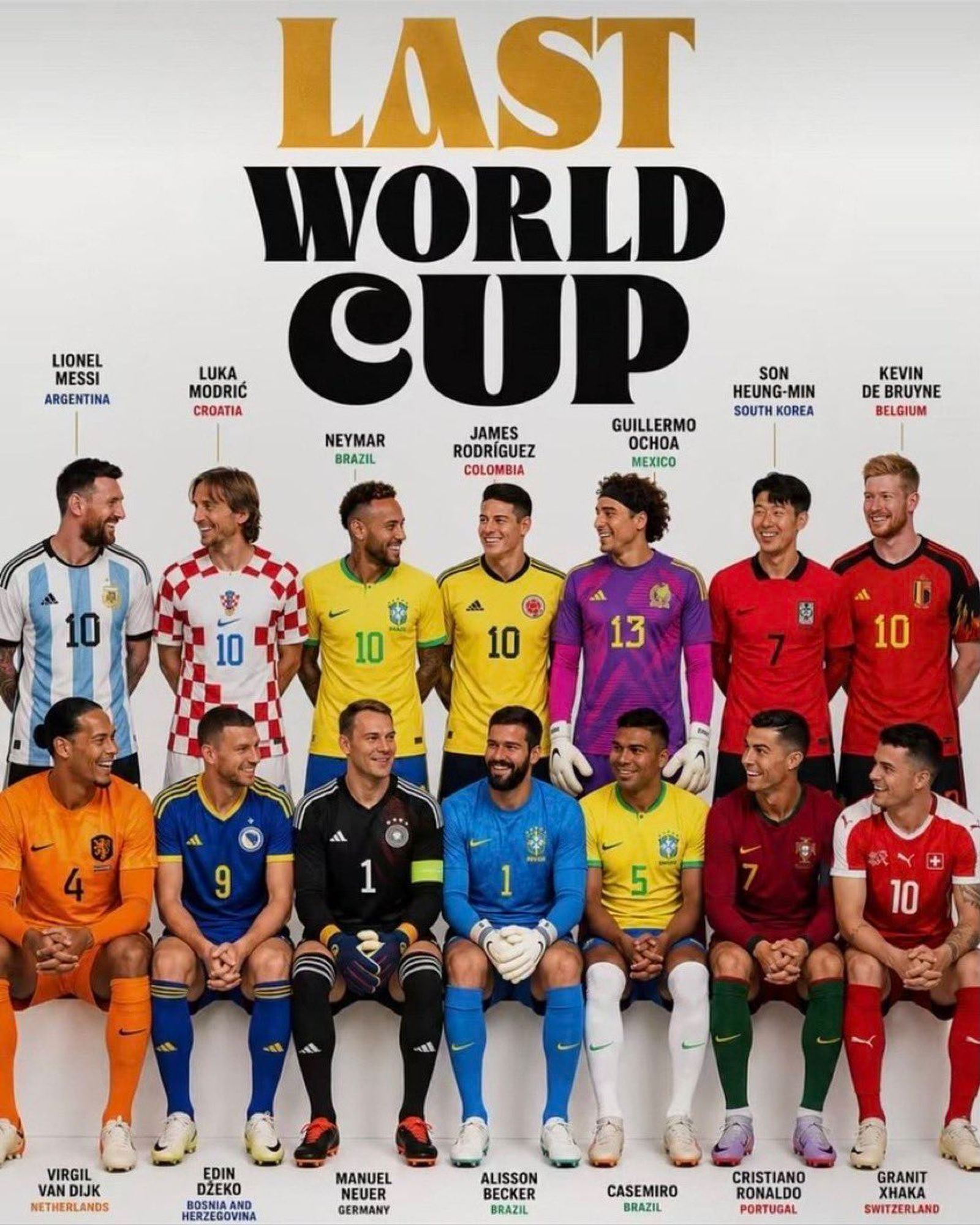 Jugadores en su último Mundial
