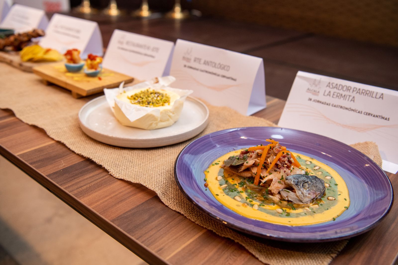 Algunos de los platos presentados en las Jornadas Gastronómicas Cervantinas