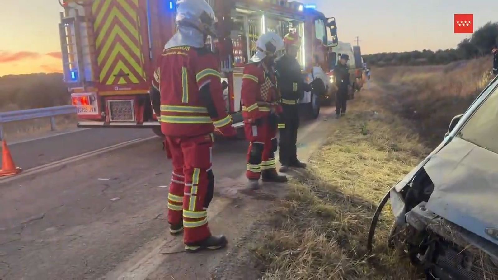 Muere un joven de 21 años tras salir despedido de una furgoneta en un accidente en Chinchón