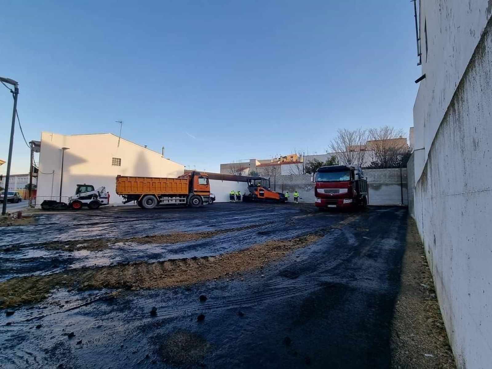 Obras del nuevo aparcamiento de Arganda del Rey