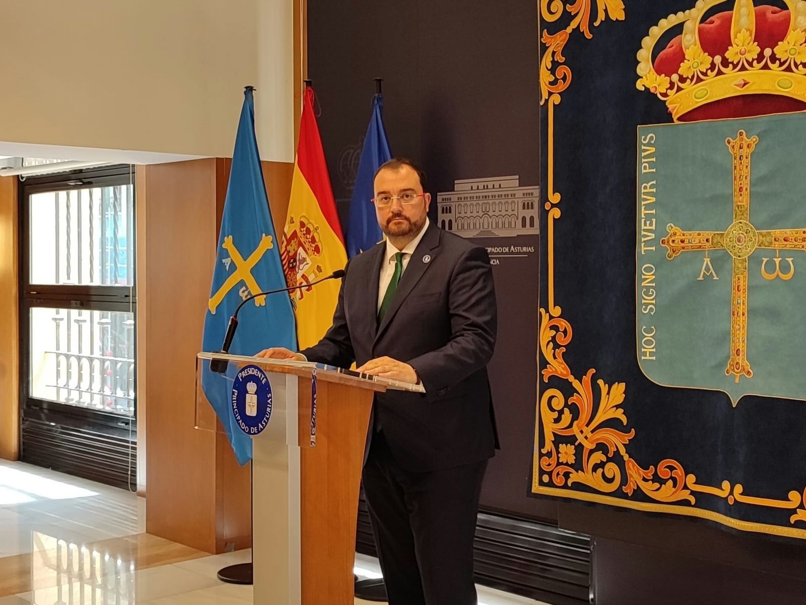Adrián Barbón , presidente del Principado de Asturias