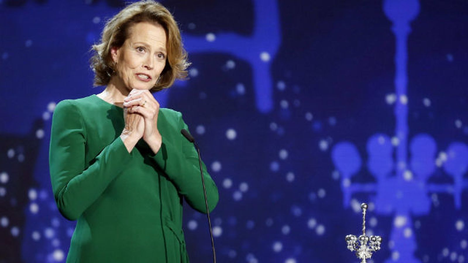 La actriz estadounidense Sigourney Weaver recoge el Premio Donostia