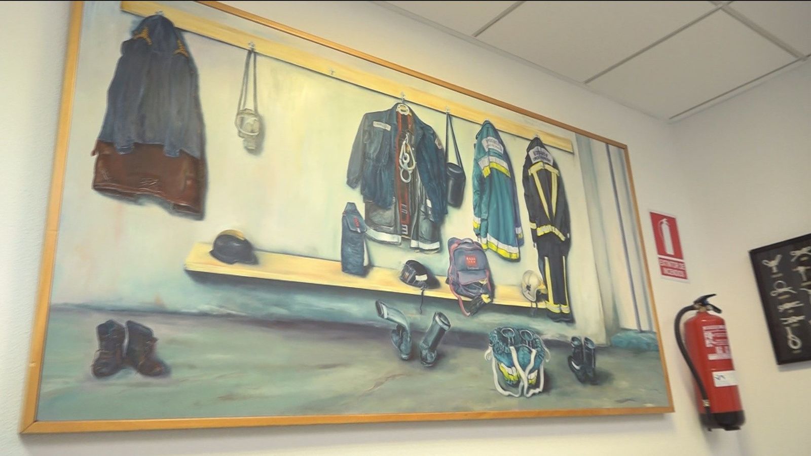 Elías, el bombero artista del Hospital de Móstoles