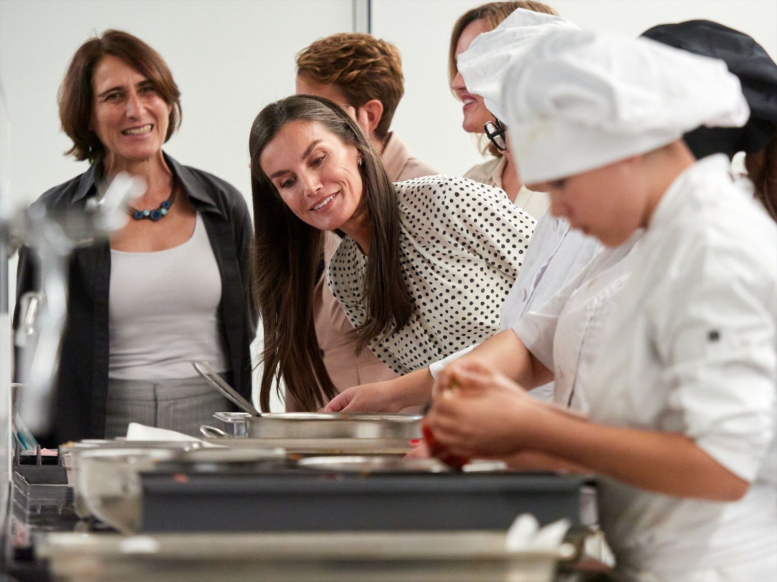 La reina Letizia inaugura el curso de la FP en el centro público de Lumbier (Navarra)