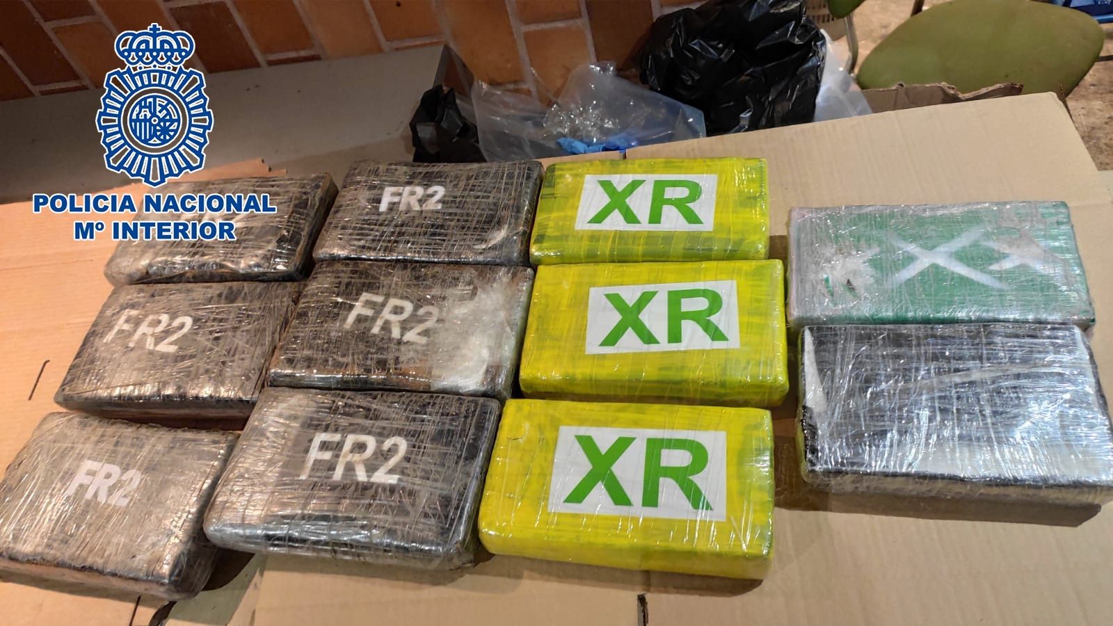 Droga intervenida en un aparcamiento de Madrid