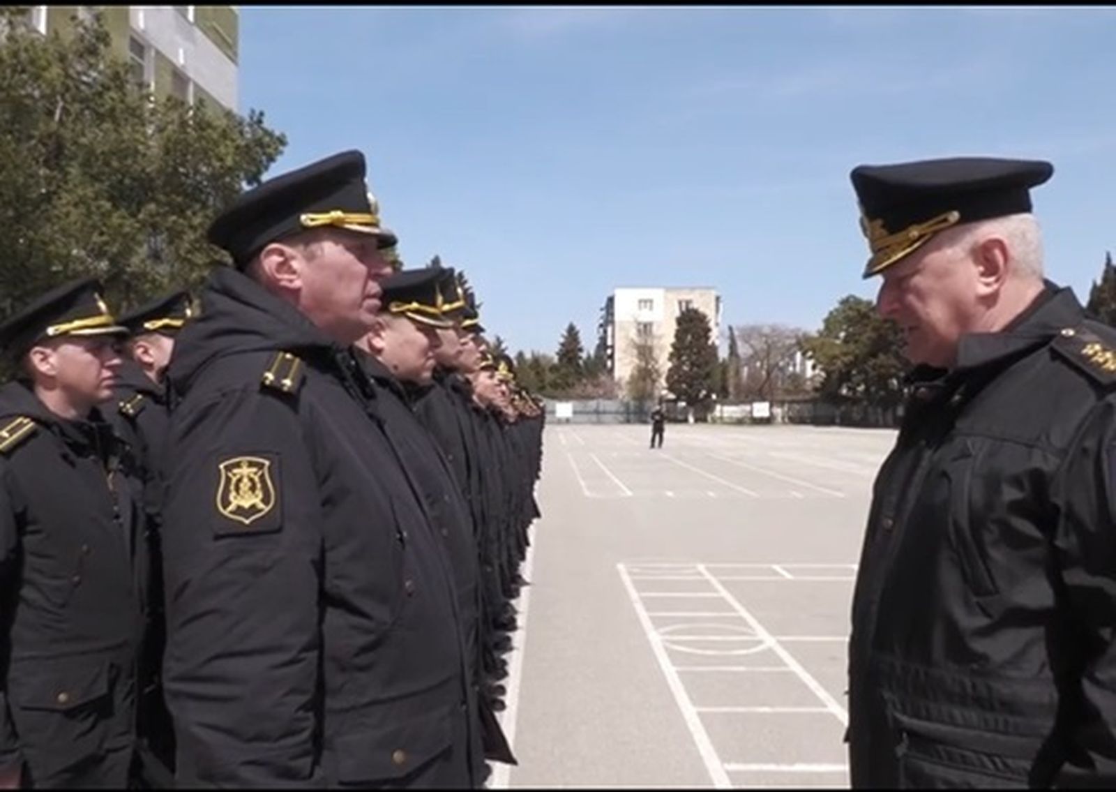 El Comandante en Jefe de la Armada rusa, el Almirante Nikolai Evmenov