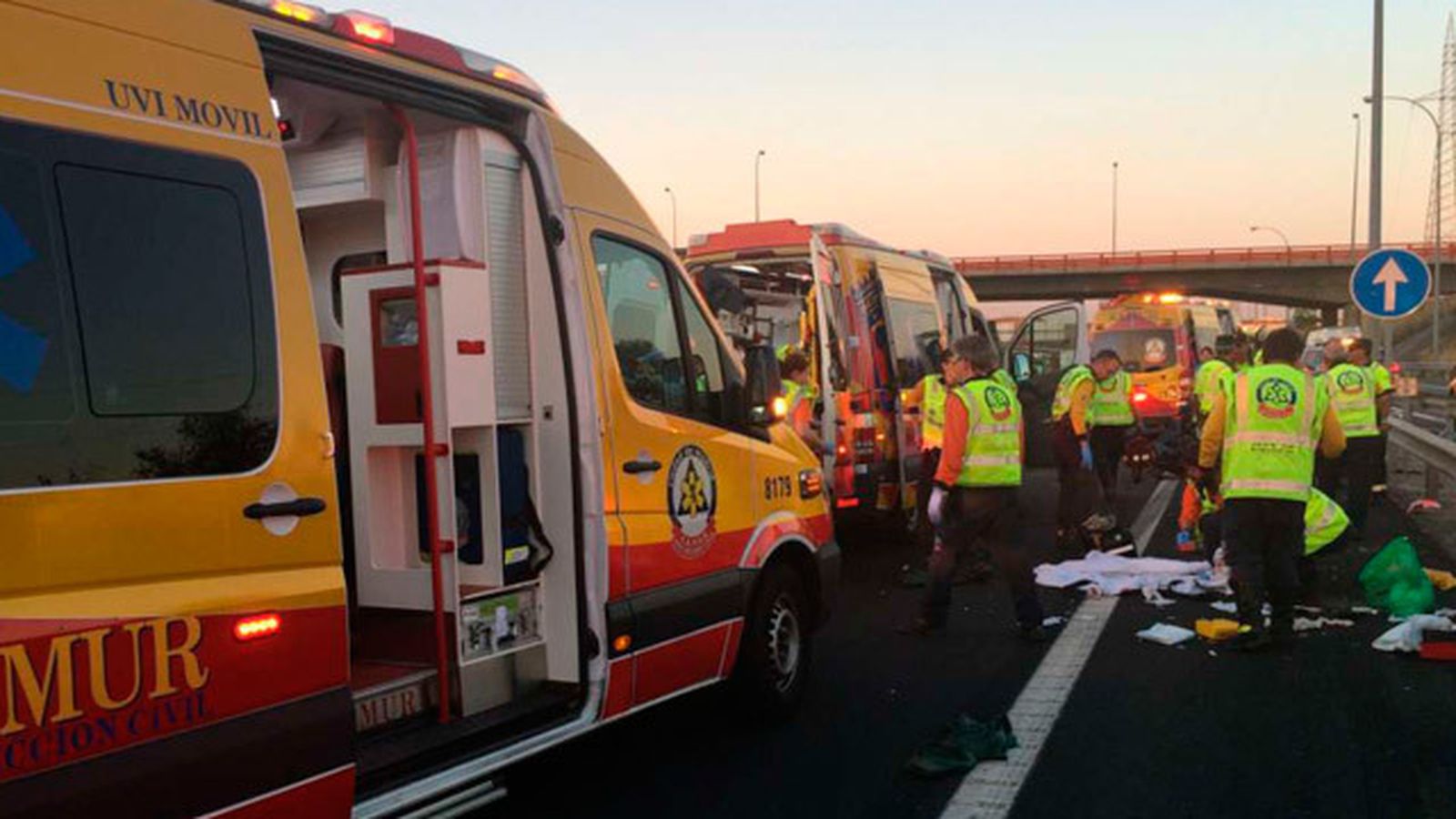 Grave accidente en la M-45