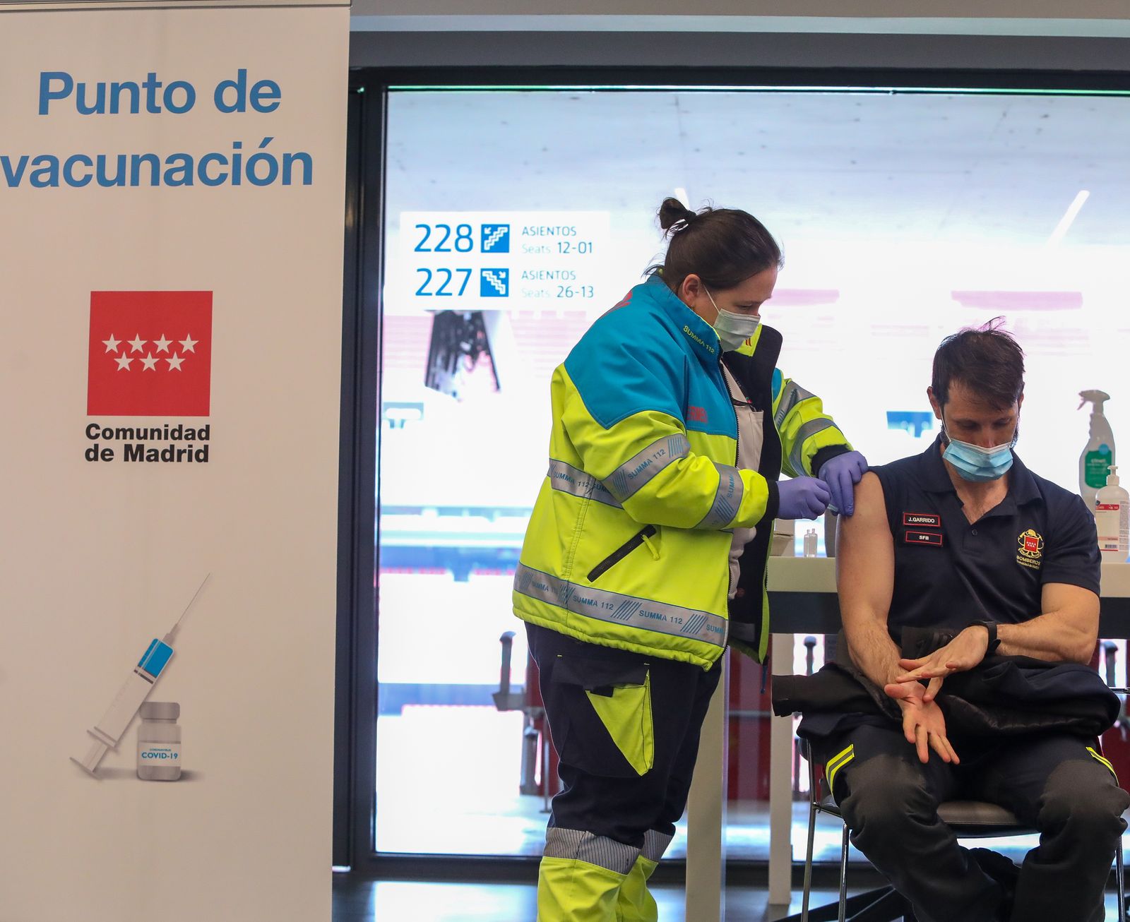 Vacunación en el Wanda Metropolitano