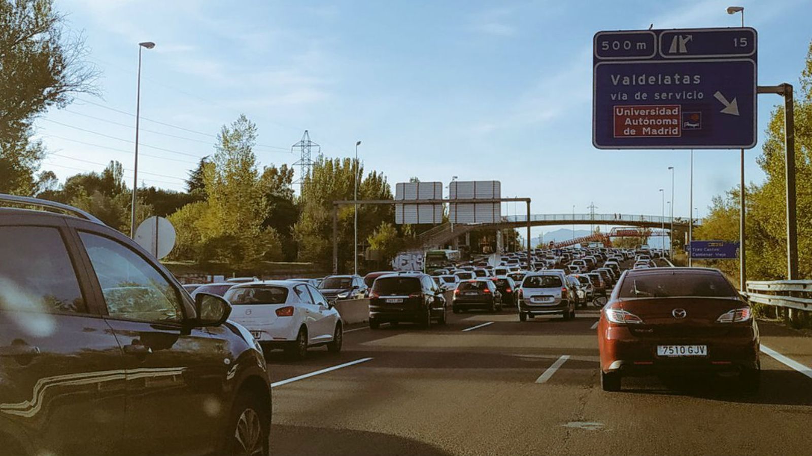 Atasco en la M-607 (Foto @atascosm607)