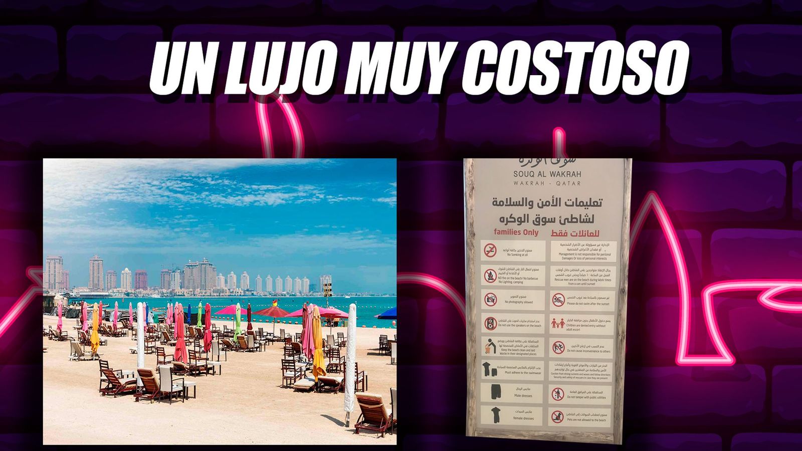 Las playas, un lujo para los aficionados que acuden al Mundial de Catar