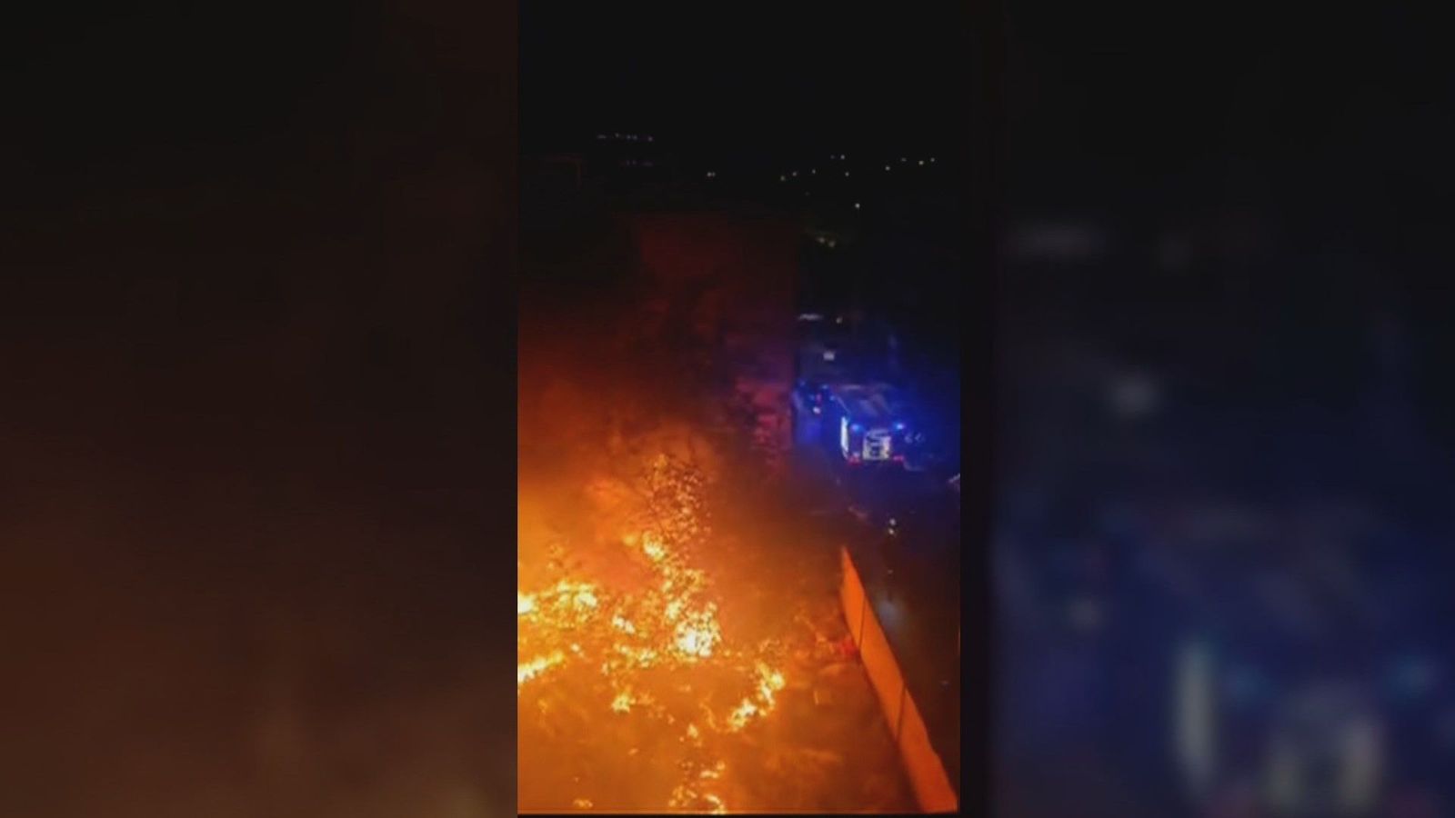 Una fogata provoca un incendio sin heridos en un solar okupado de Puente de Vallecas