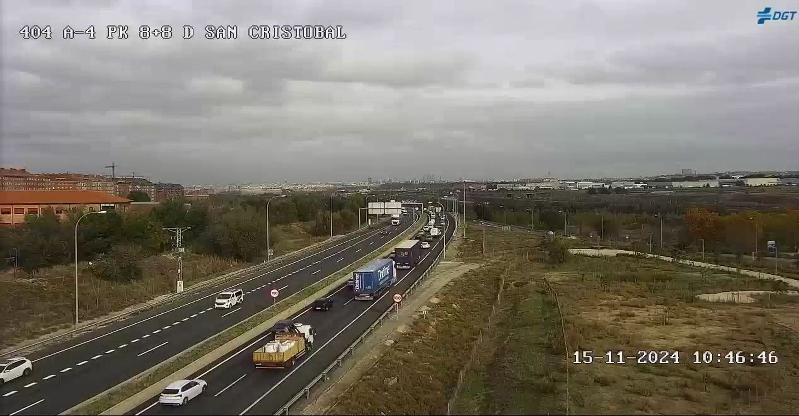Accidente en la A-4 en Butarque