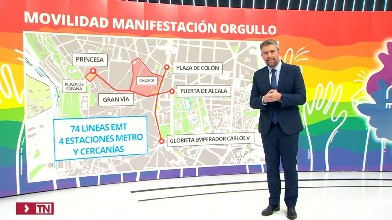Cortes de tráfico y Metro durante el Orgullo