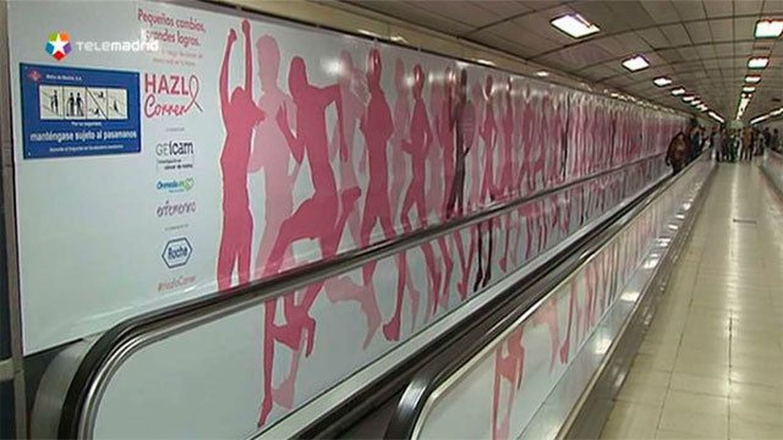 Metro de Madrid se tiñe de rosa  contra el cáncer de mama