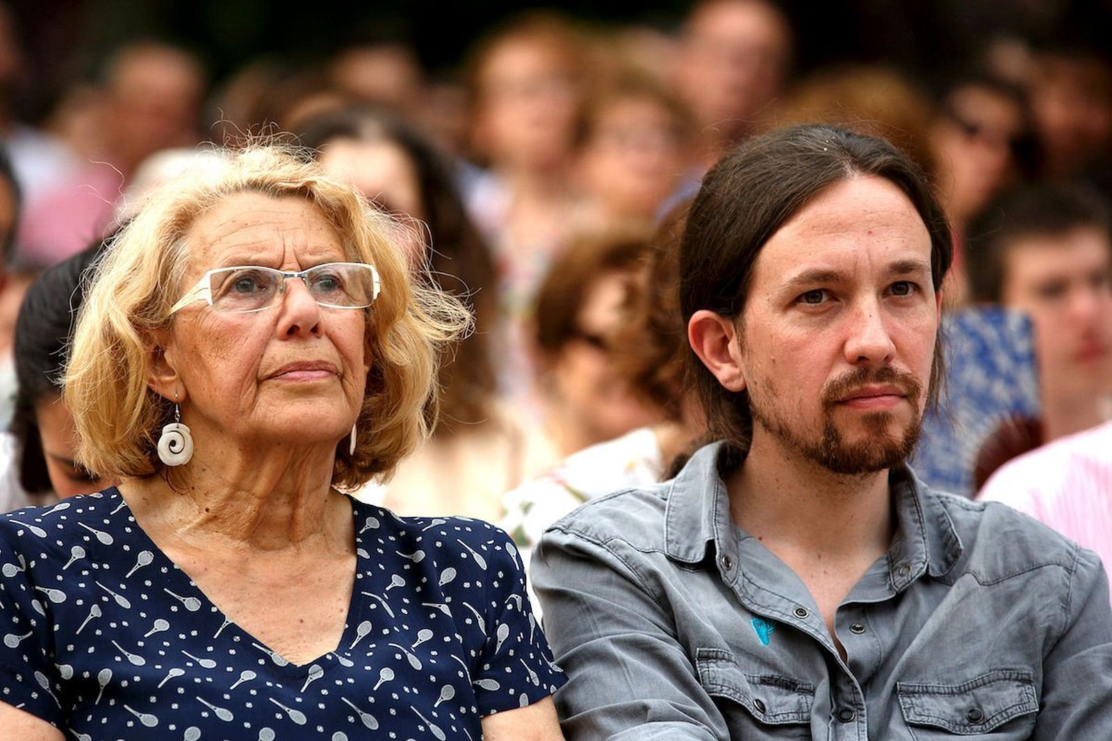 Manuela Carmena y Pablo Iglesias