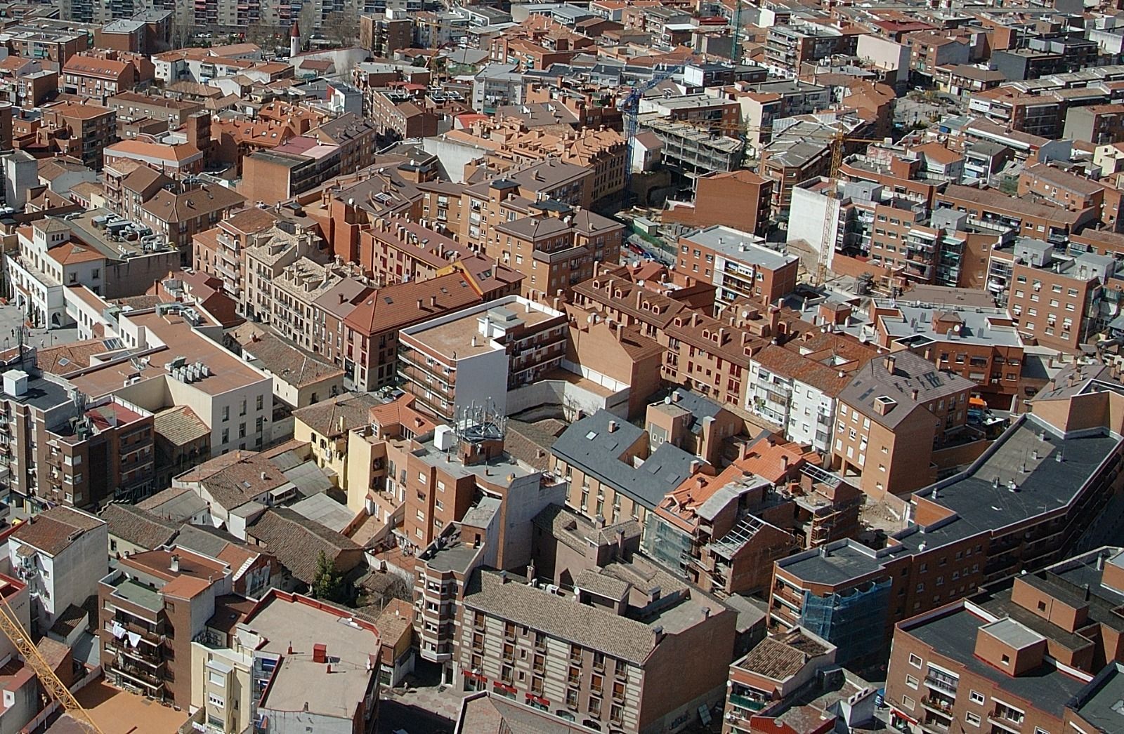 Vista aérea del centro urbano de San Sebastián de los Reyes