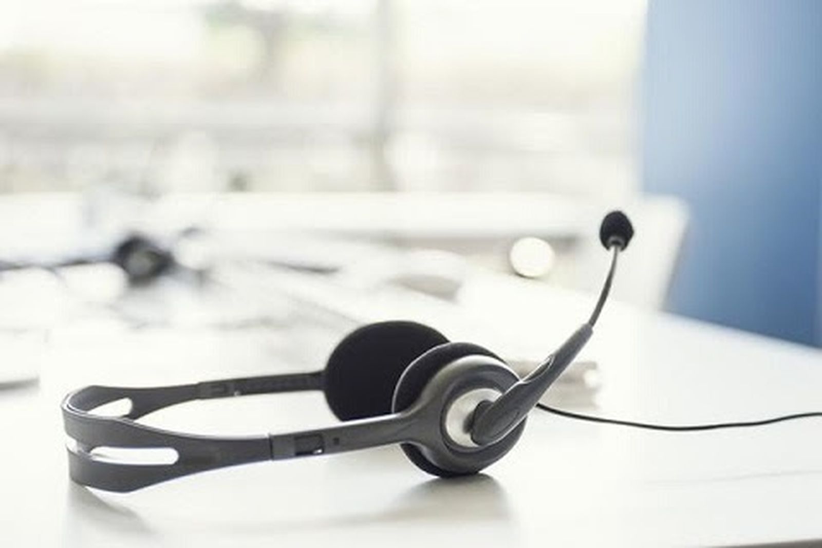 Auriculares de un teleoperador