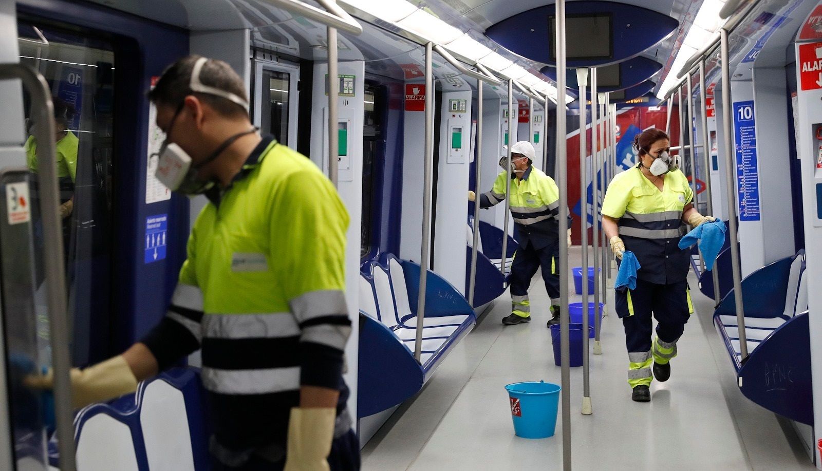 Limpieza del Metro de mMadrid