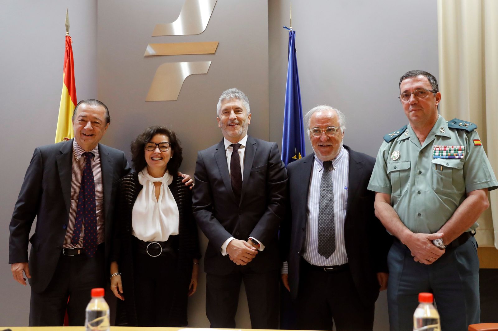 Fernando Grande Marlaska y Pere Navarro en la presentación de la campaña especial de Tráfico
