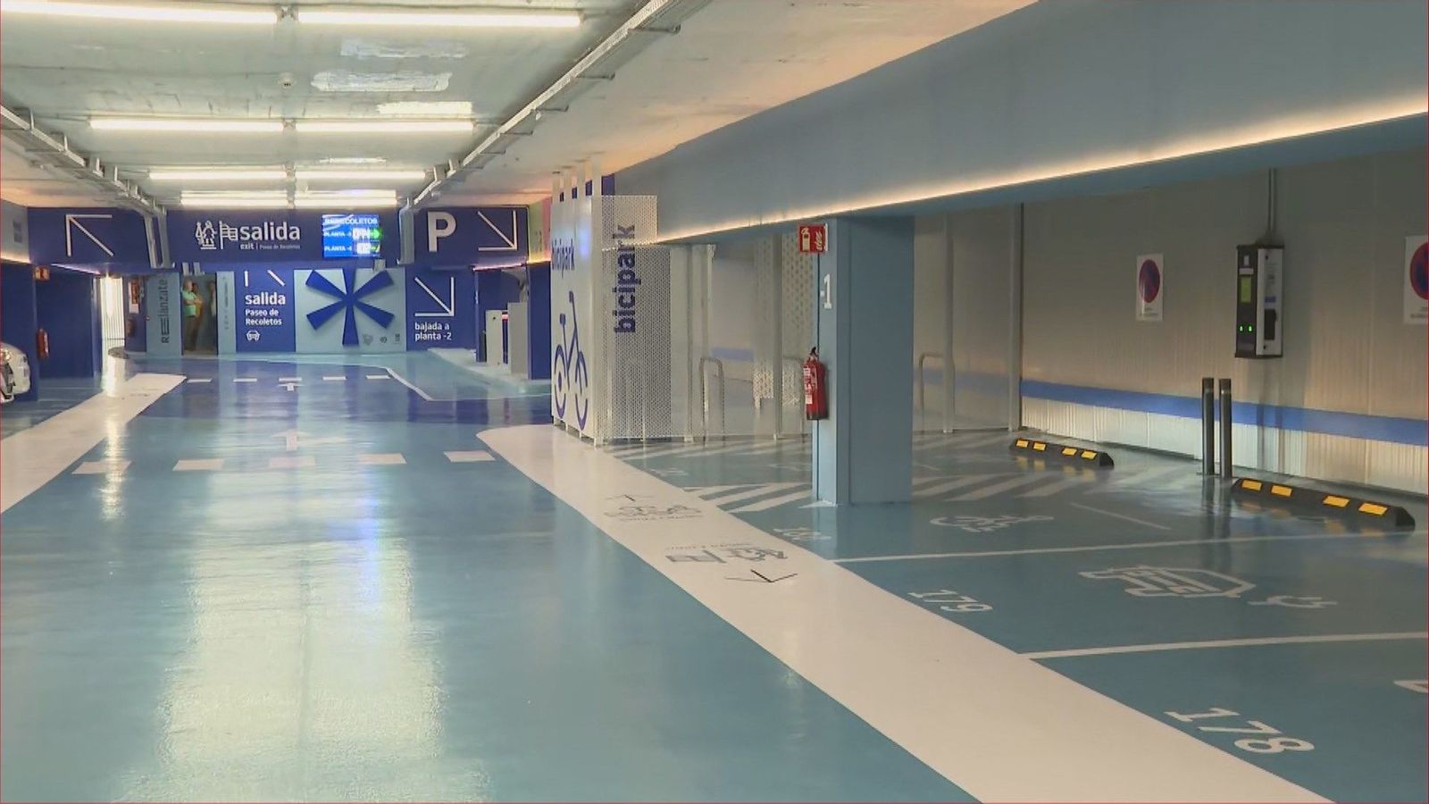 Reabre este lunes el aparcamiento de Recoletos, con 398 plazas y ocho puntos de recarga eléctrica
