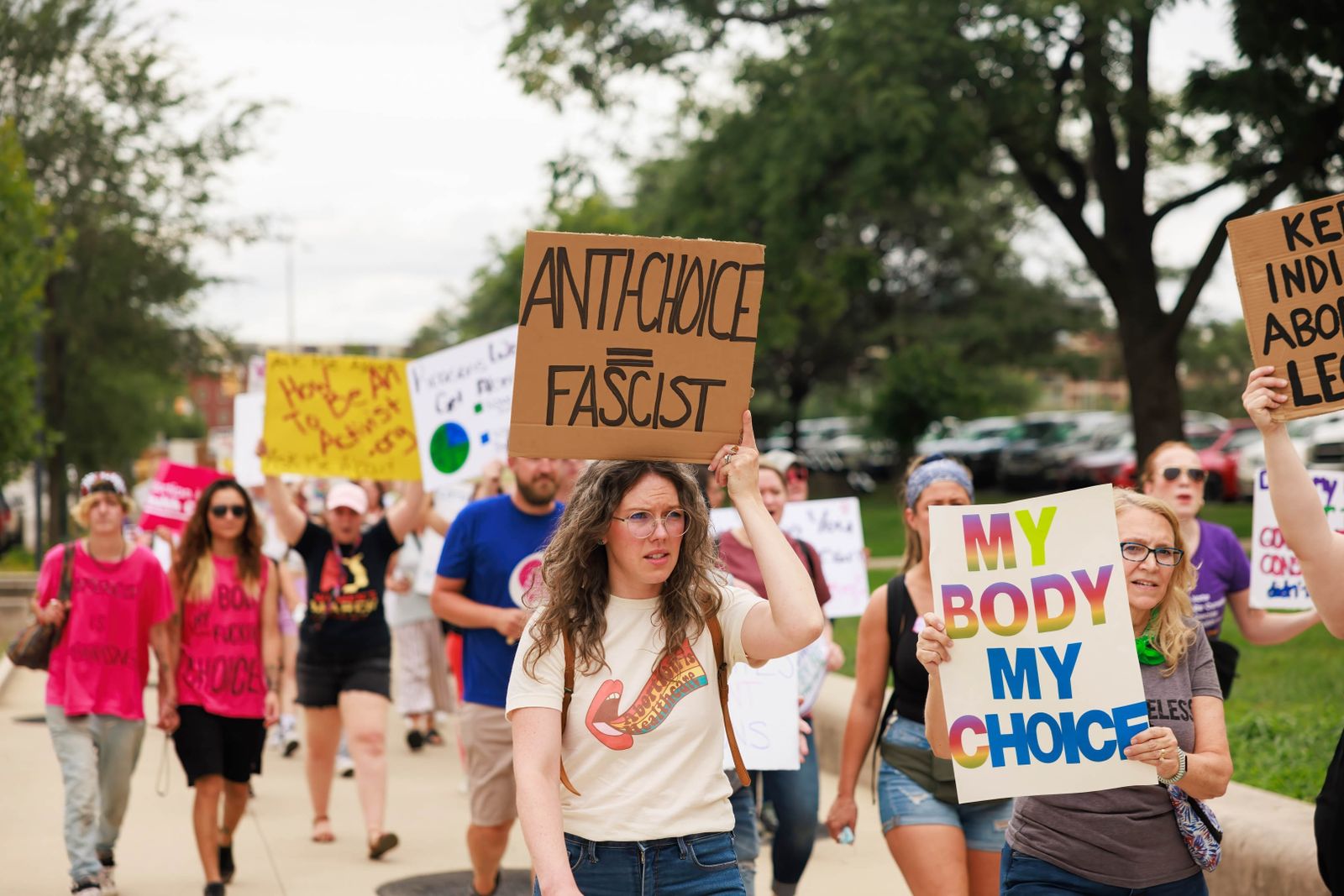 Manifestantes contra la nueva ley anti aborto en Indiana, EEUU