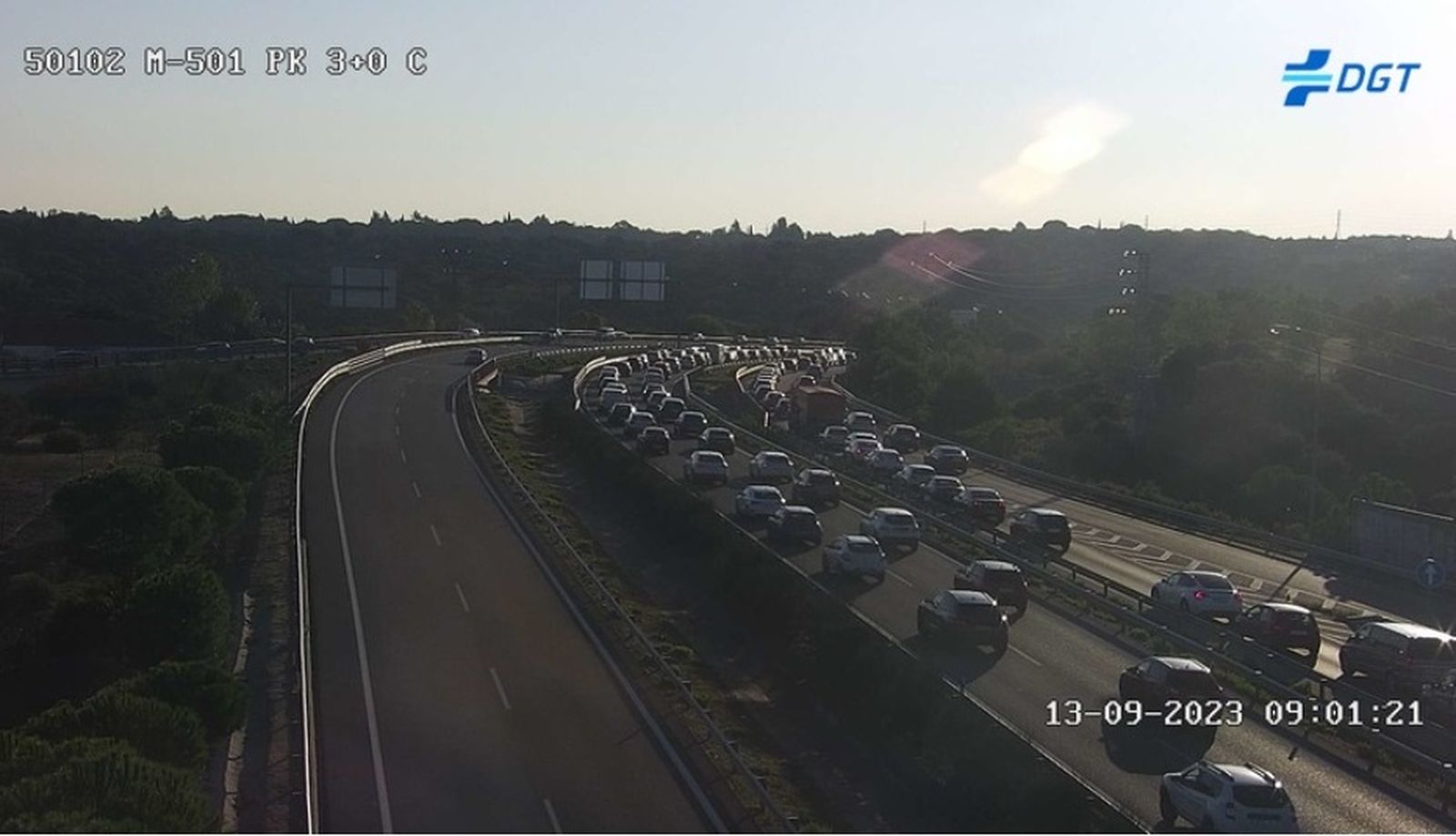 Accidente en la M-501 en sentido Madrid