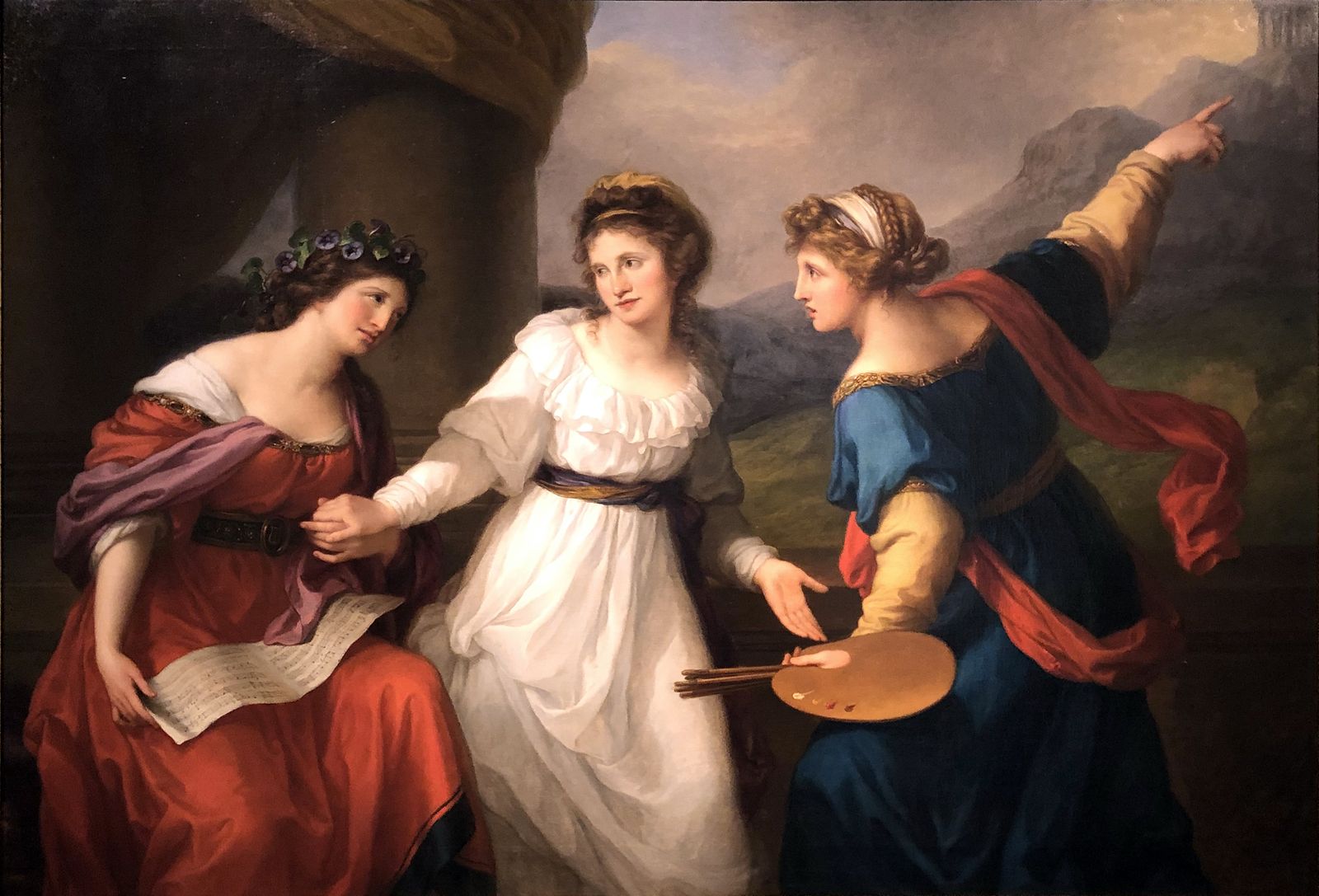 'Autorretrato dudando entre las artes de la música y la pintura', Angelica Kauffman,1791