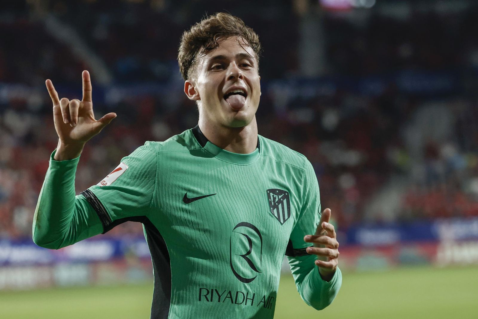 Rodrigo Riquelme celebra su gol ante Osasuna