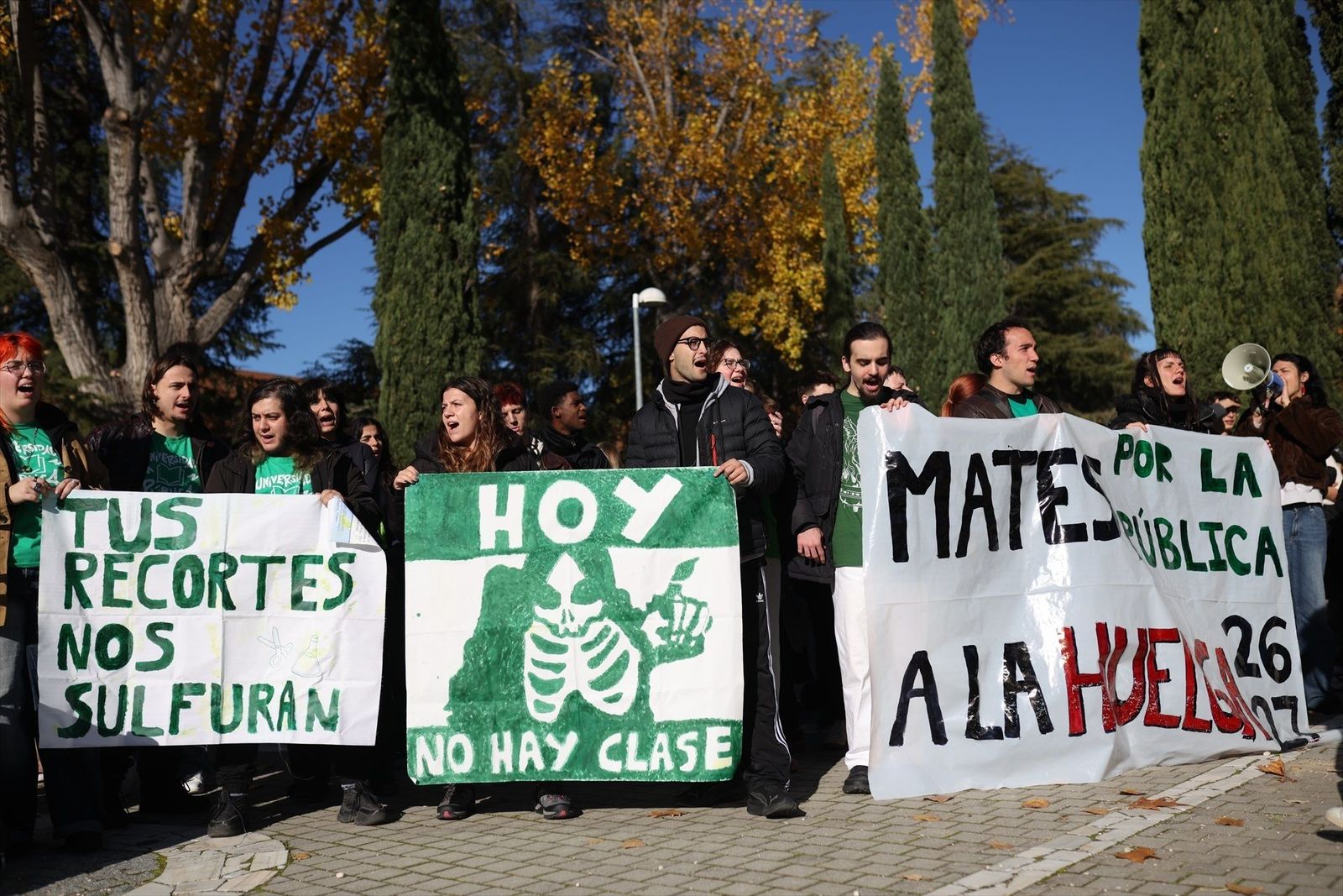 Primera jornada de huelga en las universidades públicas de Madrid